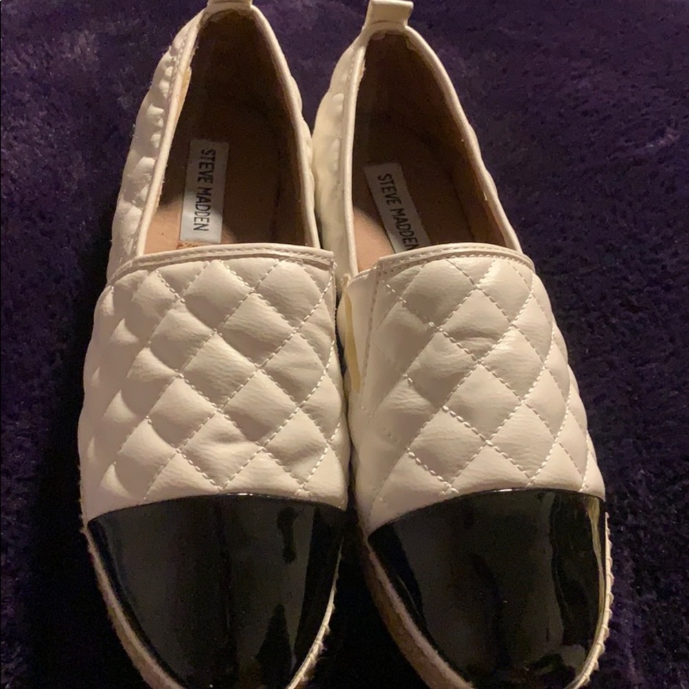 Black and white espadrilles